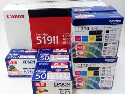 新潟県のお客様よりBrother、EPSON、Canonの商品をお売りいただきました。